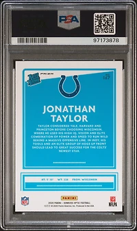 2020 Panini Donruss Optic 167 Jonathan Taylor Holo PSA 10
