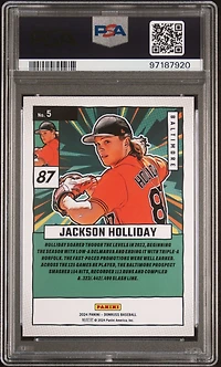2024 Panini Donruss Diamond Marvels 5 Jackson Holliday Red Ice PSA 9