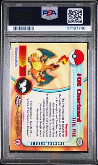 2000 Topps Chrome Pokemon T.v. 6 Charizard Spectra PSA 9