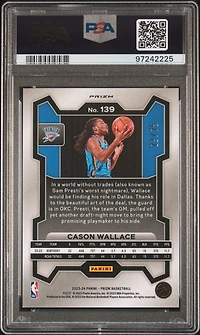 2023 Panini Prizm 139 Cason Wallace Red Power PSA 9