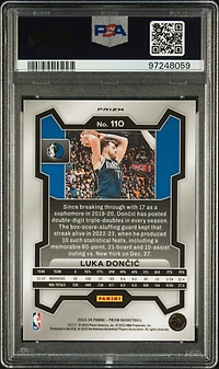 2023 Panini Prizm 110 Luka Doncic Pink Ice PSA 10