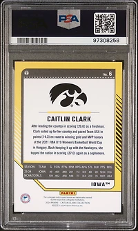 2024 Panini Caitlin Clark Collection Donruss 6 Caitlin Clark Floating Hearts PSA 10