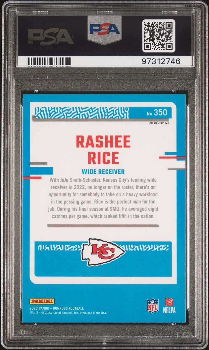 2023 Panini Donruss 350 Rashee Rice Optic Preview-pink PSA 10