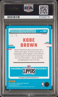 2023 Panini Donruss Optic 284 Kobe Brown Signature-pink Velocity PSA 10
