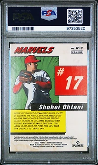 2022 Panini Donruss Marvels M9 Shohei Ohtani Vector PSA 10