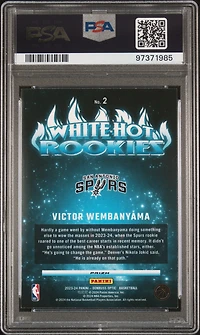 2023 Panini Donruss Optic White Hot Rookies 2 Victor Wembanyama Purple PSA 10
