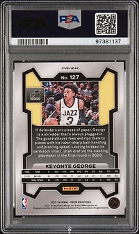 2023 Panini Prizm 127 Keyonte George Orange Ice PSA 10