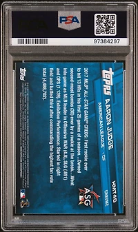 2017 Topps Chrome Update Hmt40 Aaron Judge PSA 9
