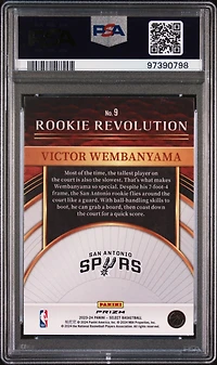 2023 Panini Select Rookie Revolution 9 Victor Wembanyama Tectonic Prizm PSA 10