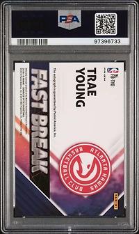 2018 Panini Donruss Optic Fast Break Signatures Tyg Trae Young PSA 9