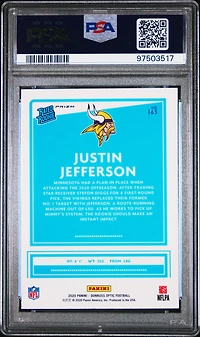 2020 Panini Donruss Optic 163 Justin Jefferson Blue Scope PSA 9