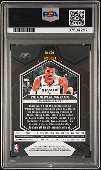 2023 Panini Mosaic 257 Victor Wembanyama PSA 10