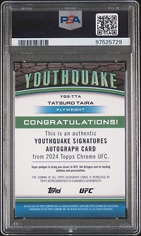 2024 Topps Chrome Ufc Youthquake Signatures Yqstta Tatsuro Taira PSA 9