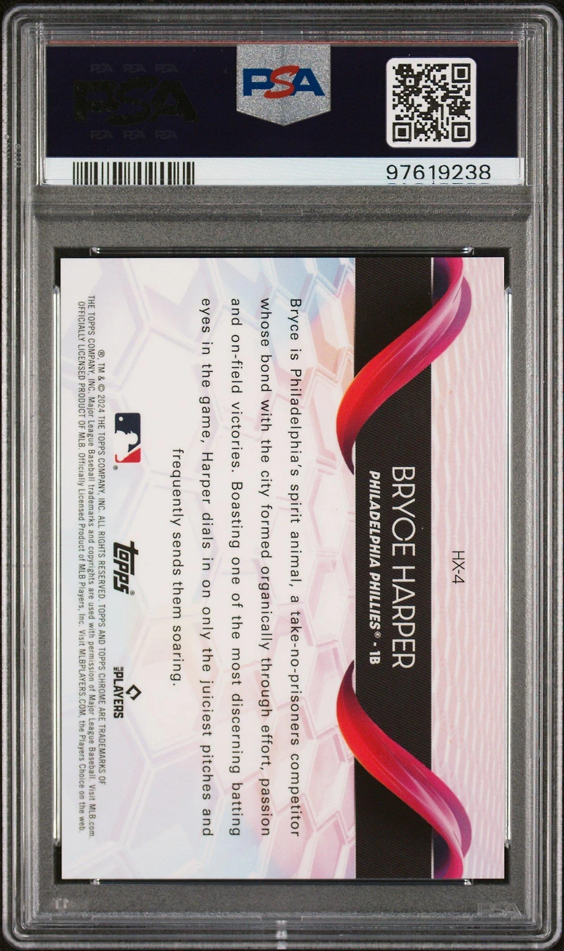 2024 Topps Chrome Helix Hx4 Bryce Harper PSA 10
