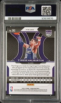 2020 Panini Prizm 262 Tyrese Haliburton Red/white/blue Prizm PSA 10