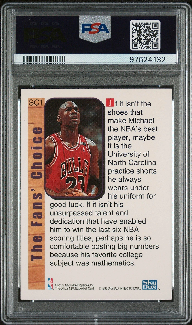 1992 Hoops Supreme Court Sc1 Michael Jordan PSA 9