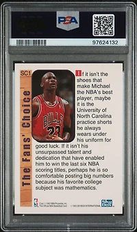 1992 Hoops Supreme Court Sc1 Michael Jordan PSA 9