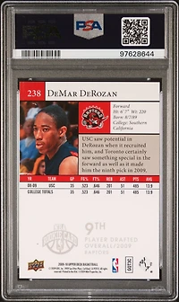 2009 Upper Deck 238 Demar Derozan PSA 10