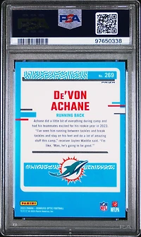 2023 Panini Donruss Optic 269 De'von Achane Holo PSA 9