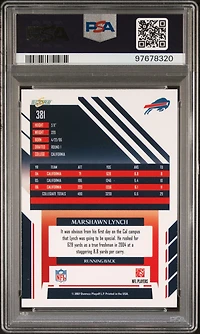 2007 Score 381 Marshawn Lynch PSA 10