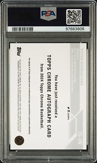 2023 Topps Chrome Topps Chrome Autographs Cgvw Victor Wembanyama PSA 9