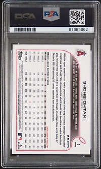 2022 Topps Chrome 1 Shohei Ohtani Prism Refractor PSA 10
