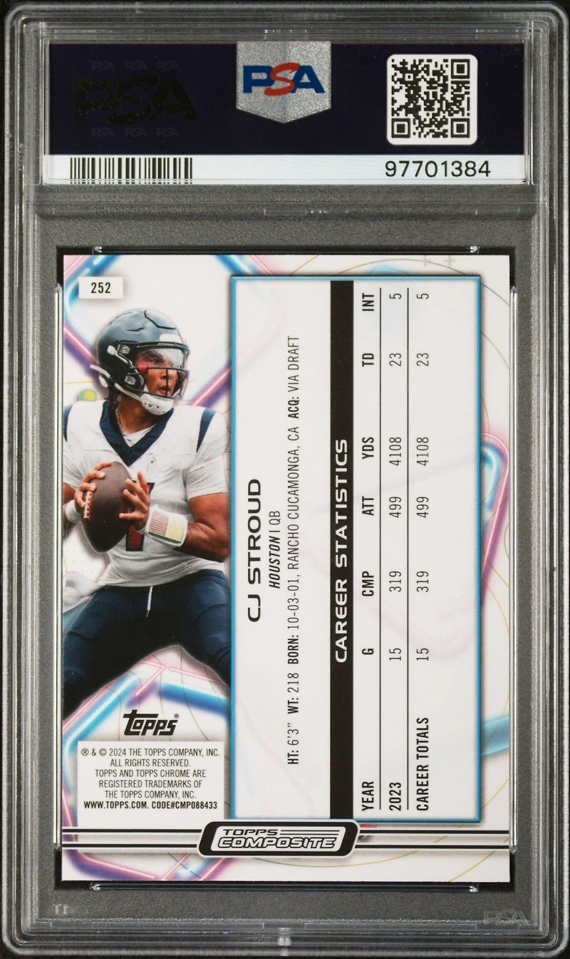 2023 Topps Composite 252 Cj Stroud PSA 10