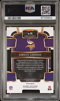 2023 Panini Select 66 Jordan Addison Die-cut Red & Blue Prizm PSA 10