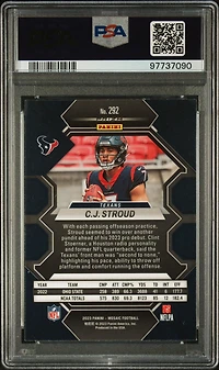 2023 Panini Mosaic 292 Cj Stroud Reactive Blue PSA 10