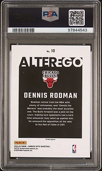 2023 Panini Donruss Optic Alter Ego 10 Dennis Rodman PSA 9