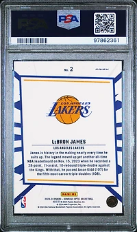 2023 Panini Donruss Optic My House 2 Lebron James Holo PSA 10