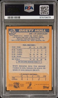1988 Topps 66 Brett Hull PSA 9