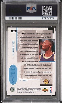 1996 Ud3 43 Kobe Bryant PSA 8