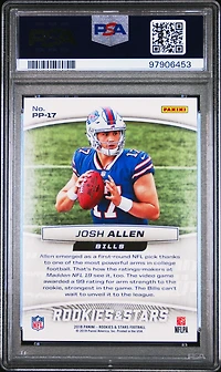 2018 Panini Rookies & Stars Precision Passers Pp-17 Josh Allen PSA 10