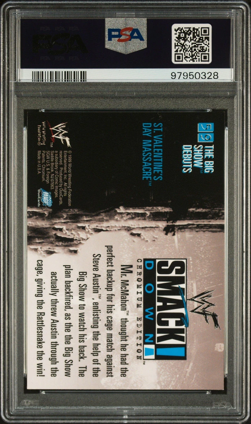 1999 Wwf Smackdown! Chromium 59 The Big Show PSA 10