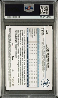 2024 Topps 628 Junior Caminero Red Foil PSA 10