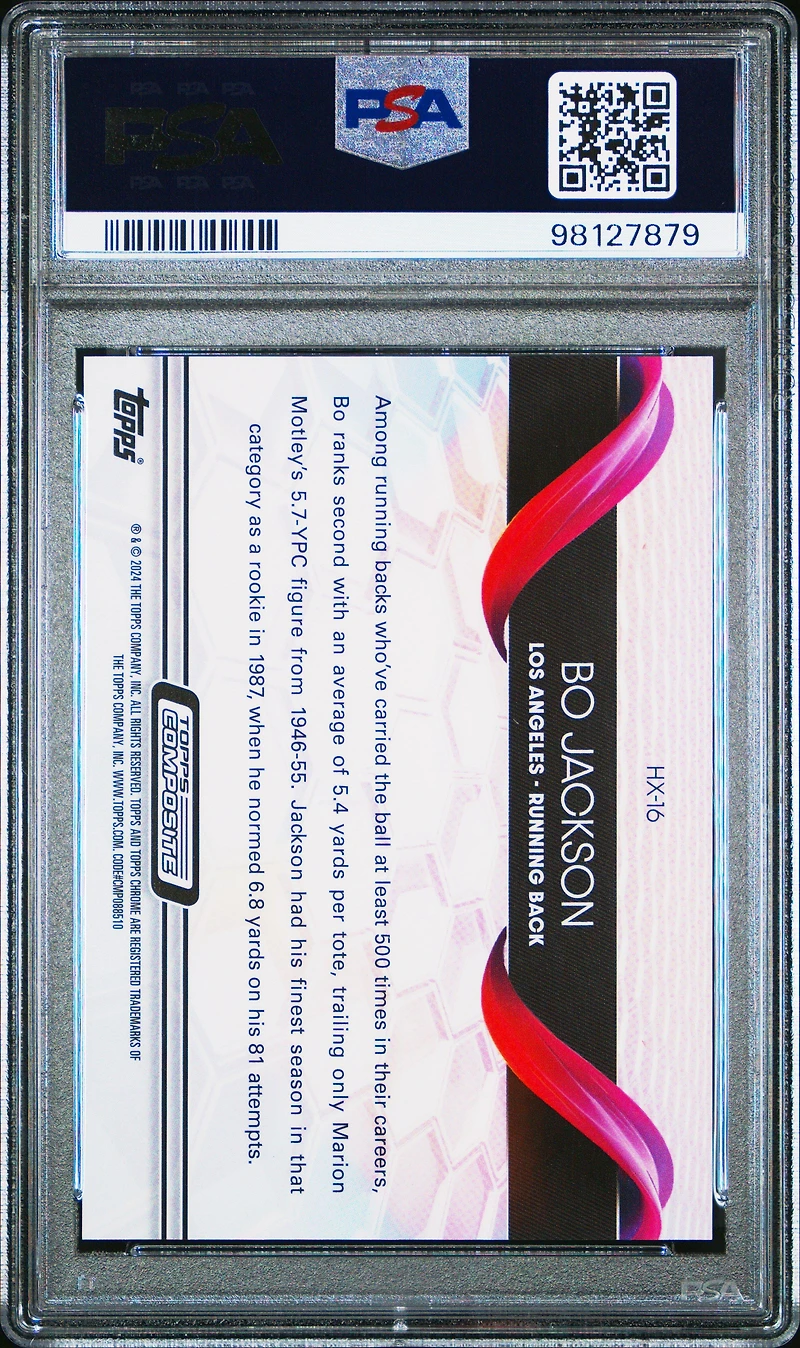 2023 Topps Composite Topps Chrome Helix Hx16 Bo Jackson PSA 10