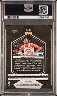 2023 Panini Mosaic 282 Victor Wembanyama Silver PSA 10