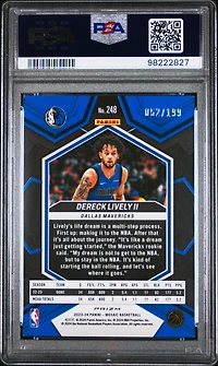 2023 Panini Mosaic 248 Dereck Lively Ii Blue PSA 9