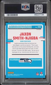 2023 Panini Donruss Optic 293 Jaxon Smith-njigba Blue Hyper PSA 10