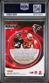 2023 Panini Prizm Portals Po8 Bijan Robinson Green Ice PSA 10