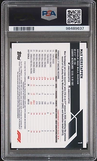 2023 Topps Chrome Formula 1 Sapphire Edition 1 Max Verstappen PSA 9