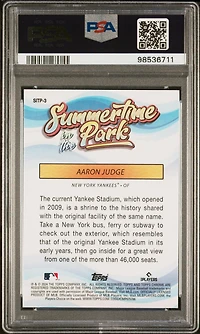 2024 Topps Chrome Summertime In The Park 3 Aaron Judge PSA 10