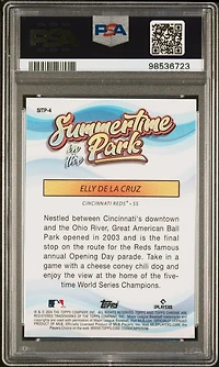 2024 Topps Chrome Summertime In The Park 4 Elly De La Cruz PSA 10