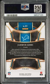 2023 Panini Select 431 Jahmyr Gibbs Blue Prizm PSA 10