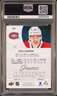 2021-2022 Upper Deck 201 Cole Caufield French PSA 10