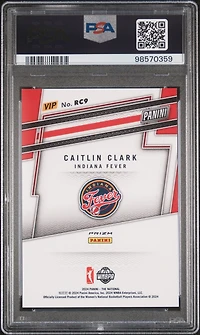 2024 Panini National Sports Collectors Convention Vip Gold Rookies Rc9 Caitlin Clark Prizm PSA 9