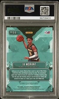 2020 Panini Prizm Draft Picks Downtown D8 Ja Morant PSA 9