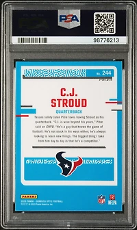 2023 Panini Donruss Optic 244 Cj Stroud Blue Scope PSA 9