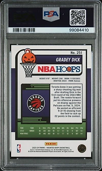 2023 Panini Haunted Hoops 251 Gradey Dick Holo Webs PSA 10